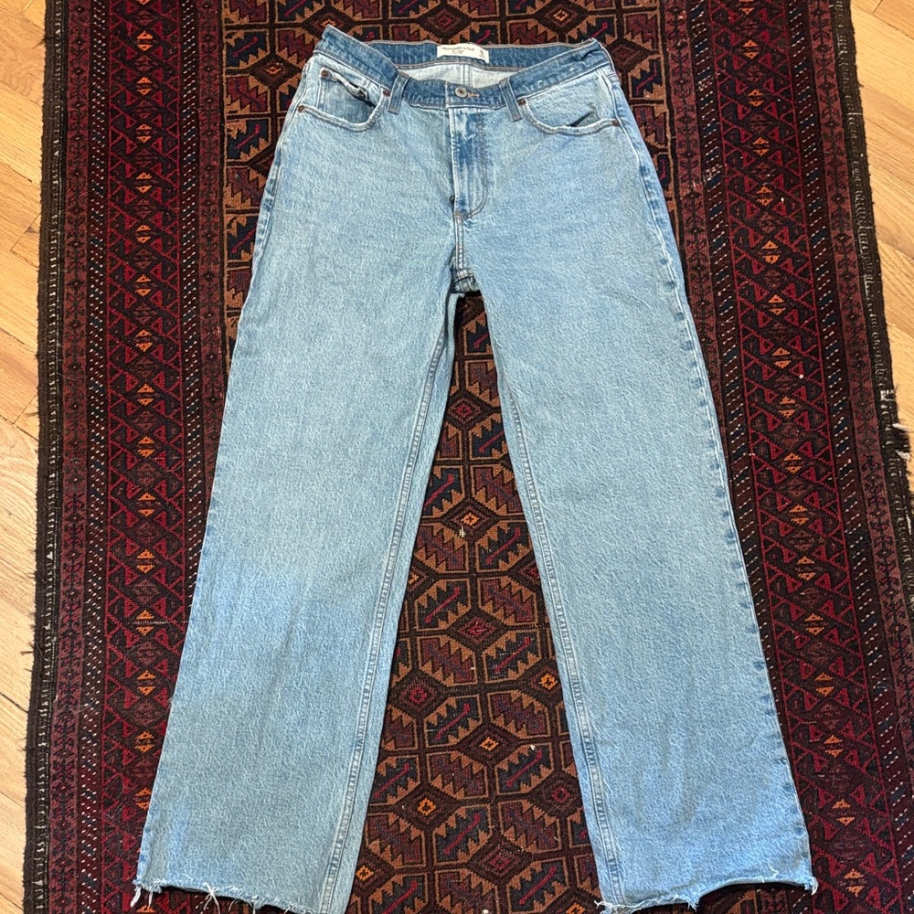 Abercrombie & Fitch Light Blue Boyfriend Jeans